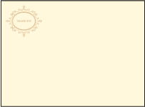 Cartoccio Letterpress Thank You Card Flat Design Small