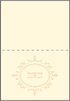 Cartoccio Letterpress Thank You Card Fold Design Small