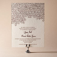 Cascade Letterpress Invitation Design Small