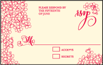 Cascade Letterpress Reply Postcard Front Design Small