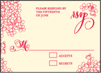 Cascade Letterpress Reply Design Small