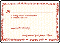 Cecilia Letterpress Reply Design Small