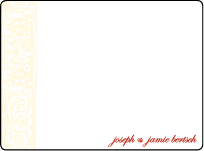 Cecilia Letterpress Thank You Card Flat Design Small