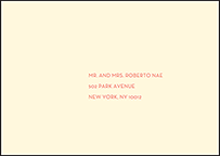 Celeste Letterpress Reply Envelope Design Small