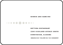 Champagne Letterpress Reception Design Small