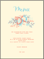 Chapin Letterpress Menu Design Small