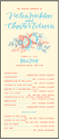 Chapin Letterpress Program Tea Design Small