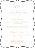 Charlotte Letterpress Menu Design Small