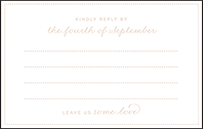 Charlotte Letterpress Reply Postcard Front Design Small