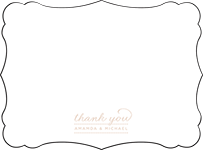 Charlotte Letterpress Thank You Card Flat Design Small