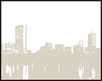 Charmed Boston Letterpress Stamp Design Small