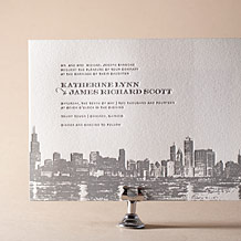 Charmed Chicago Letterpress Invitation Design Small
