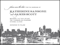 Charmed Chicago Letterpress Save The Date Design Small