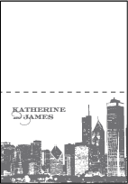 Charmed Chicago Letterpress Thank You Card Fold Design Small