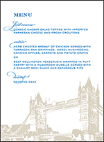Charmed London Letterpress Menu Design Small