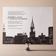 Charmed New York Letterpress Invitation Design Small