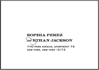 Charmed New York Letterpress Reply Envelope Design Small