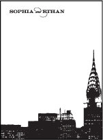 Charmed New York Letterpress Thank You Card Flat Design Small