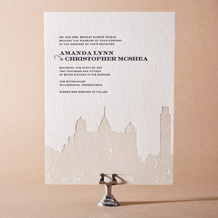 Charmed Philadelphia Letterpress Invitation Design Small