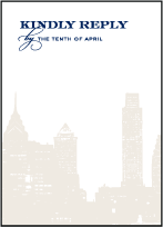 Charmed Philadelphia Letterpress Reply Design Small