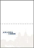 Charmed Philadelphia Letterpress Thank You Card Fold Design Small
