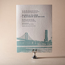 Charmed San Francisco Letterpress Invitation Design Small