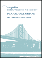 Charmed San Francisco Letterpress Reception Design Small