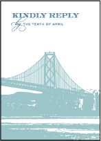 Charmed San Francisco Letterpress Reply Design Small