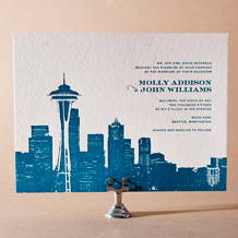 Charmed Seattle Letterpress Invitation Design Small