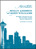 Charmed Seattle Letterpress Save The Date Design Small
