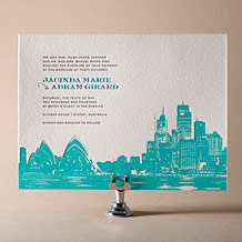 Charmed Sydney Letterpress Invitation Design Small