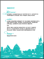 Charmed Sydney Letterpress Menu Design Small