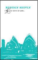 Charmed Sydney Letterpress Reply Postcard Front Design Small