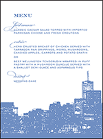 Charmed Toronto Letterpress Menu Design Small