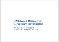 Charmed Toronto Letterpress Reply Envelope Design Small