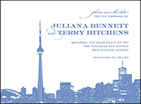 Charmed Toronto Letterpress Save The Date Design Small