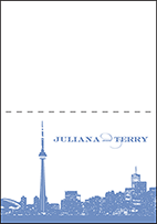 Charmed Toronto Letterpress Thank You Card Fold Design Small