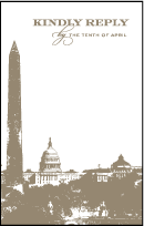 Charmed Washington DC Letterpress Reply Postcard Front Design Small