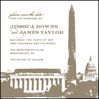 Charmed Washington DC Letterpress Save The Date Design Small