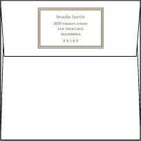 Chelsea Letterpress Thank You Card Flat Envelope Design Small