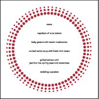 Circolo 2 Letterpress Menu Design Small