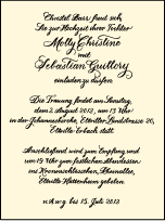 Classic Calligraphy Letterpress Bilingual Design Small