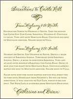Classic Calligraphy Letterpress Direction Design Small