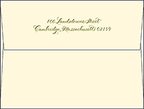 Classic Calligraphy Letterpress Envelope Design Small