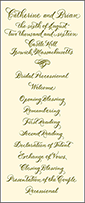 Classic Calligraphy Letterpress Program Tea Design Small
