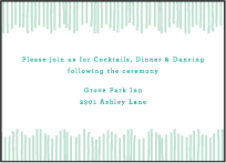 Classic Chevron Letterpress Reception Design Small
