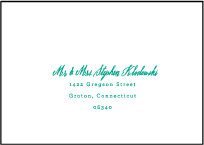 Classic Chevron Letterpress Reply Envelope Design Small