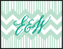 Classic Chevron Letterpress Stamp Design Small