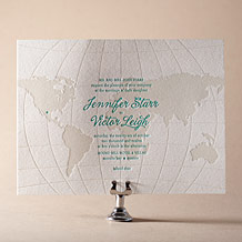 Classic Destination Letterpress Invitation Design Small
