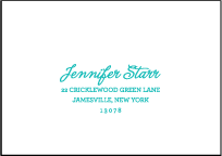 Classic Destination Letterpress Reply Envelope Design Small